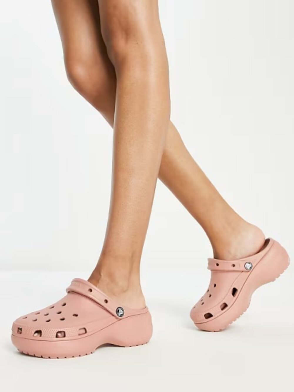 CROCS Women's Classic Platform Clog W9 Pale Blush